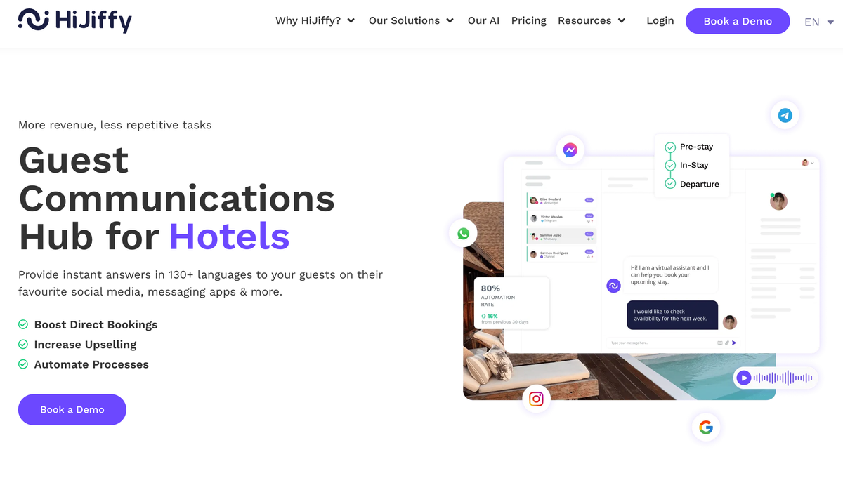 HiJiffy: Conversational AI for your hotel, resort or hostel