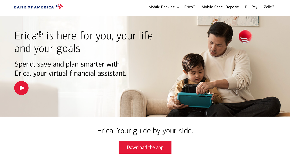 Bank of America's chatbot, Erica, answers 2M messages per day