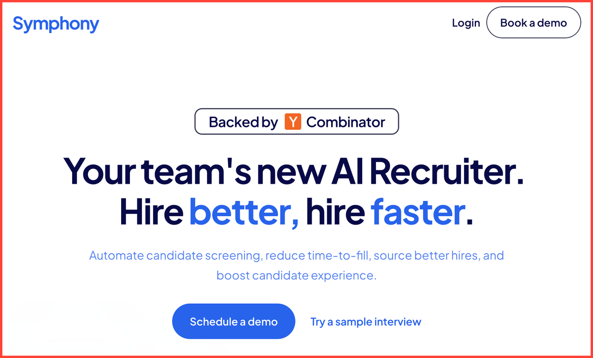 Symphony is your Conversational AI Recruiter (and my test interview with it)