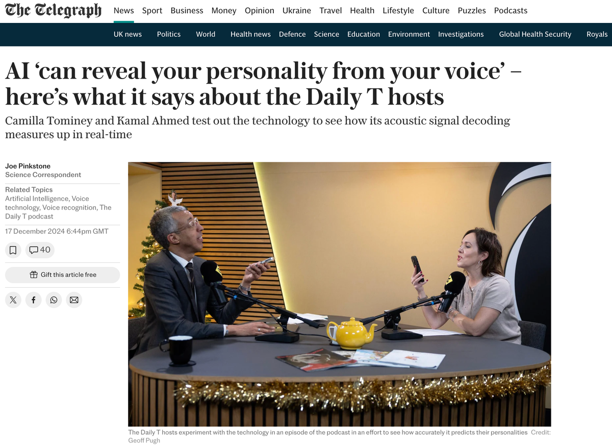 Koios featured in Daily Telegraph Podcast