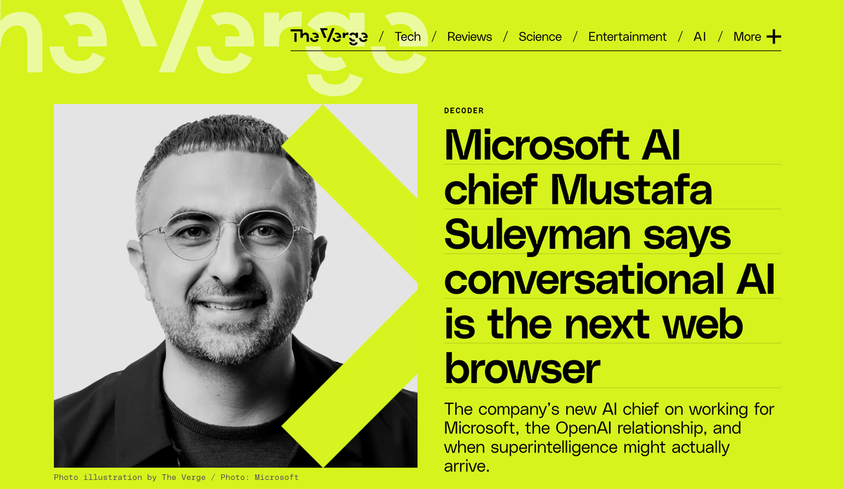 Microsoft's Suleyman: "Conversational AI is the next web browser"