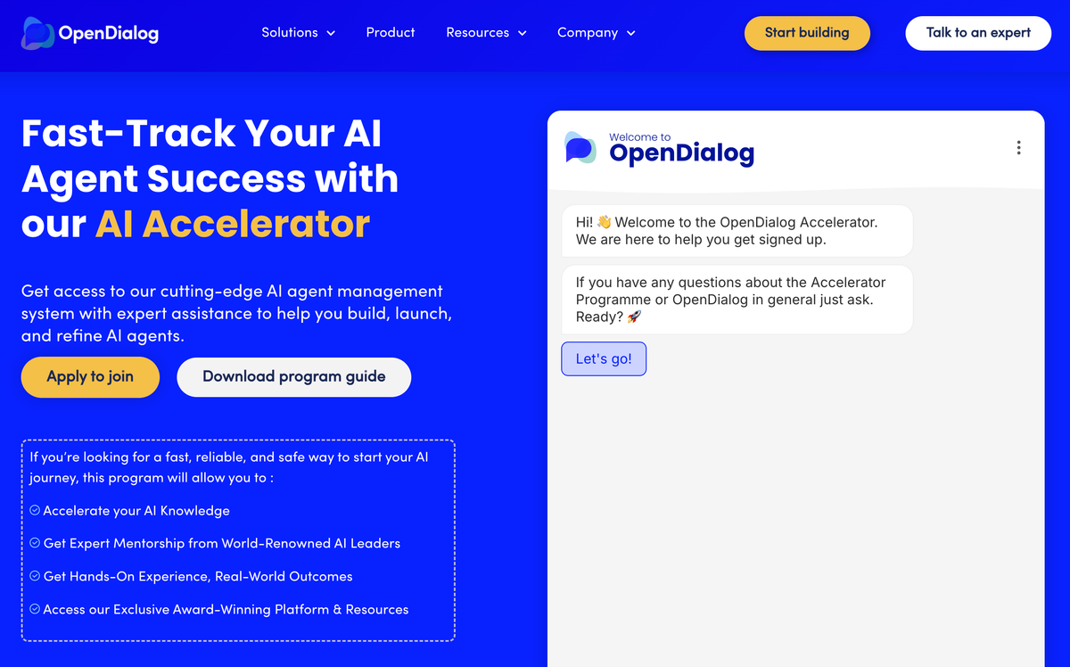 OpenDialog launches AI Agent Accelerator