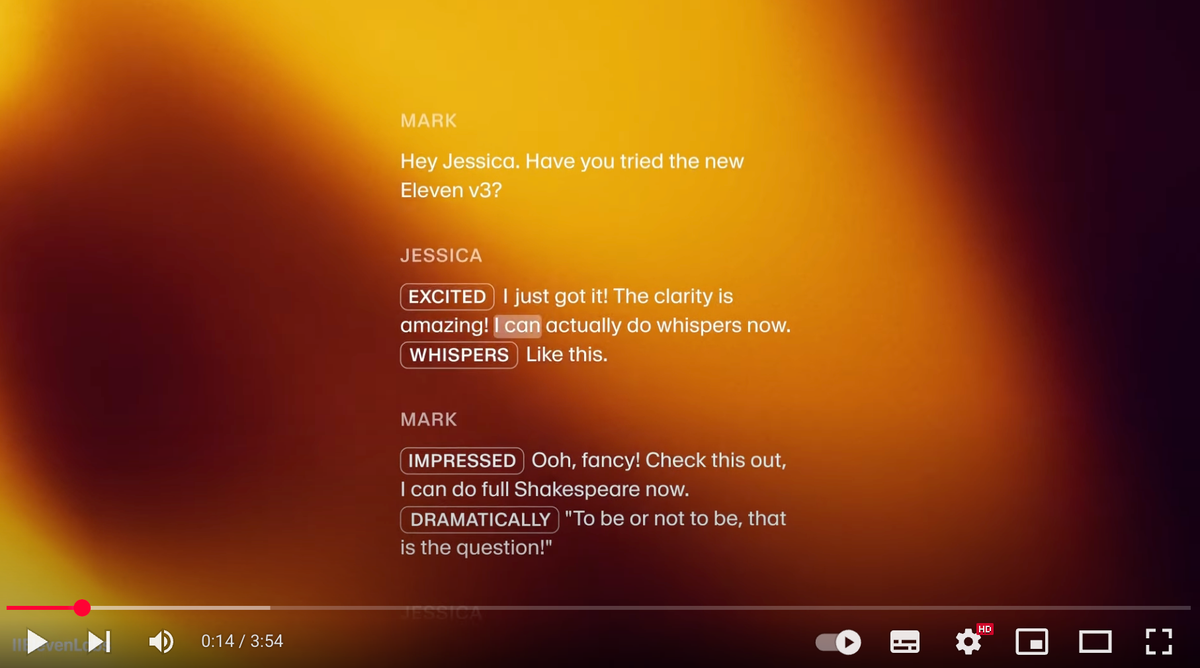 ElevenLabs v3: This is what bleeding edge sounds like