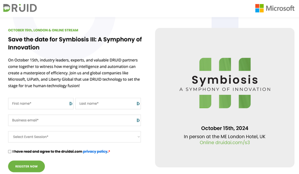 DRUID AI's Symbiosis3 event is on October 15th