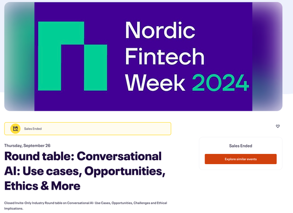 Conversational AI Roundtable at Nordic FinTech Week: Reactions