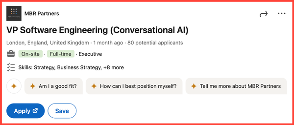 Interesting job alert: CTO/VP/Delivery Lead for Stealth Conversational AI startup