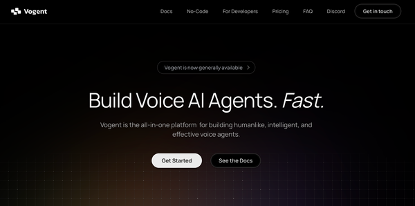 Vogent helps you build Voice AI agents, fast