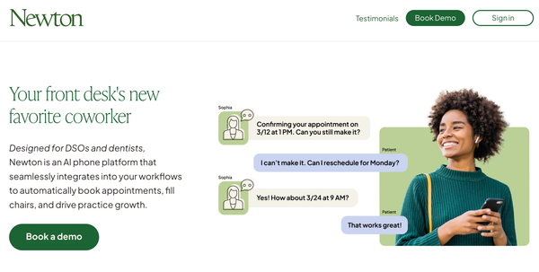 Newton will run the boring bits of your Dental Practice with Conversational AI