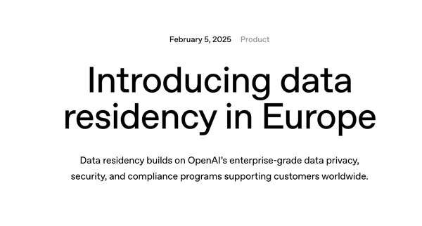 ChatGPT now offers European data residency (at rest)