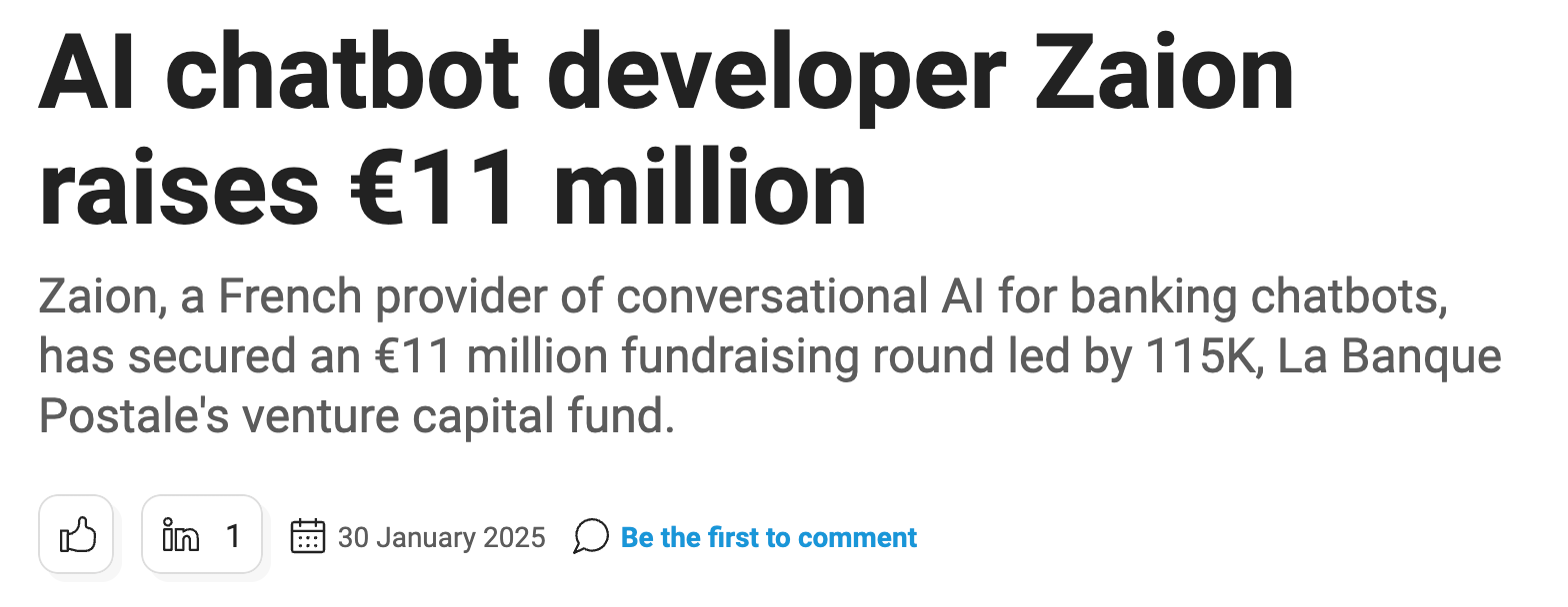 Zaion raises €11M to drive Conversational AI in France and beyond