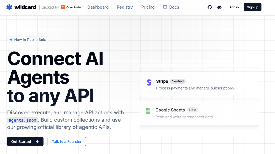 Wildcard is the API repository for your AI Agent