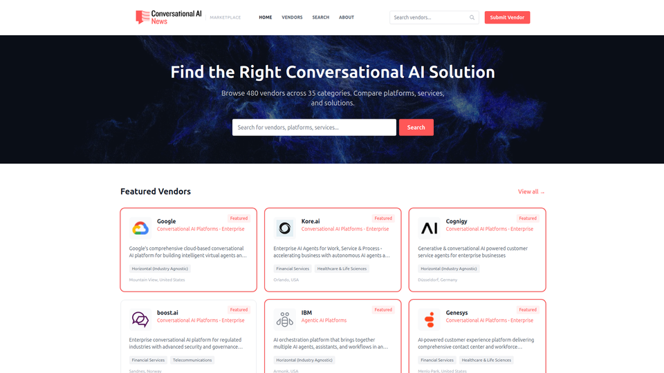 Recently added to the Conversational AI Marketplace